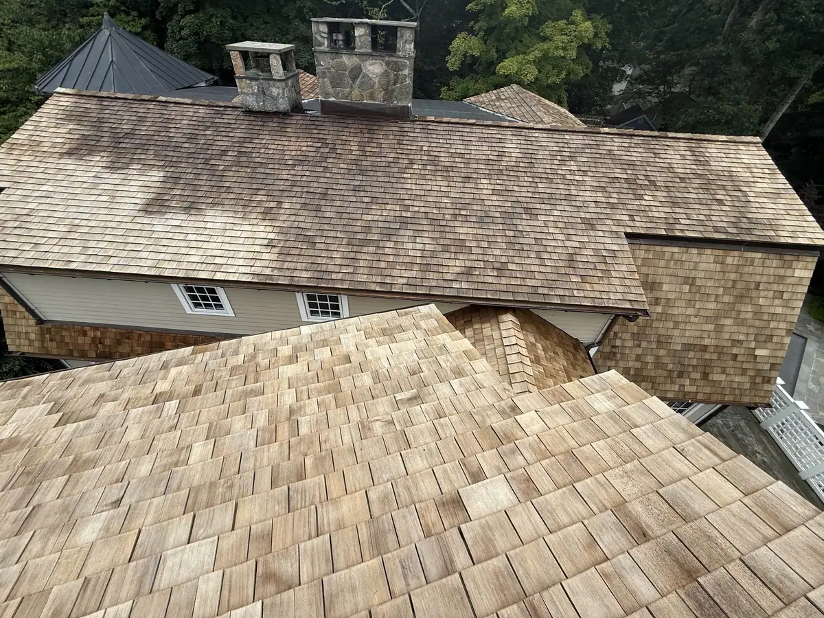 Cedar shakes after drying