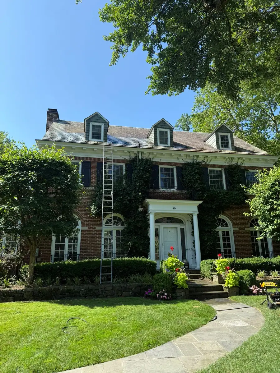 Pelham home before roof cleaning
